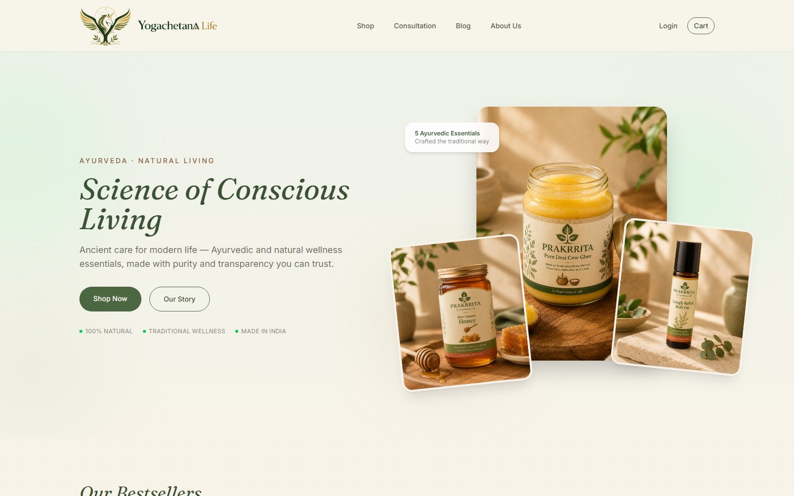 YogaChetana Life homepage